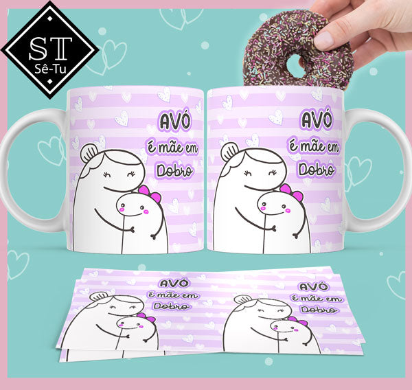 Caneca Avó é mãe em dobro Flork